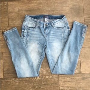 Candies Light Wash Moto Skinny Jean